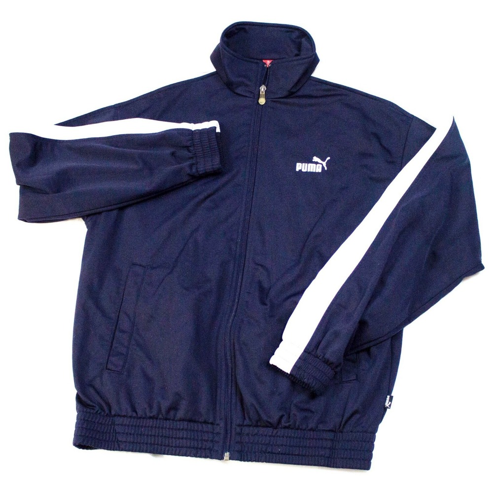 Puma Mens Long Sleeve Full Zip Sweatshirt Track Jacket Logo Size Small‎